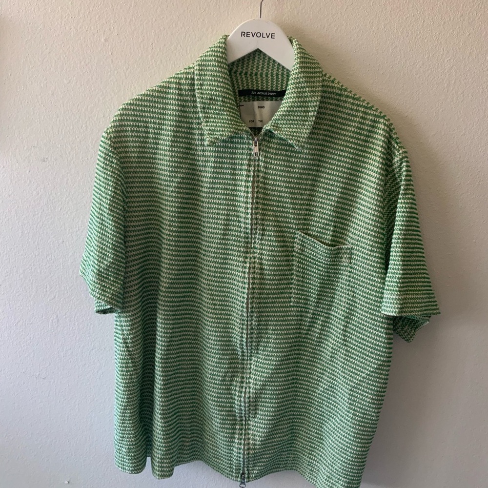 SS’22 SONG FOR THE MUTE CASHMERE BLEND ZIP UP KNIT SHIRT